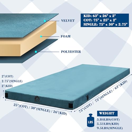 Foam Camping Mattress Roll Up Sleeping Pad with Cover T631867