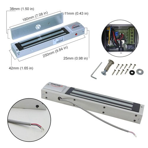 One Door Access Control Electromagnetic Lock Kit with Remote and PIR R988658