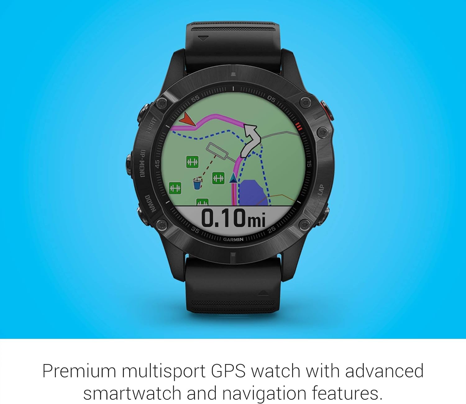 Multisport GPS Watch with Mapping and Music, Black (Renewed) K871848
