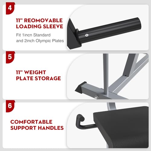 Leg Extension and Curl Machine, Adjustable Lower Body Exercise Bench for Home Gym C542056