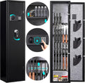 6-5 Gun Safe,Gun Safes for Home Rifle and Pistols, Quick Access Rifle Safe,Gun Safes for Home Rifle and Shotguns with Adjustable Dividers & Racks, Dual Alarms & Silent Mode