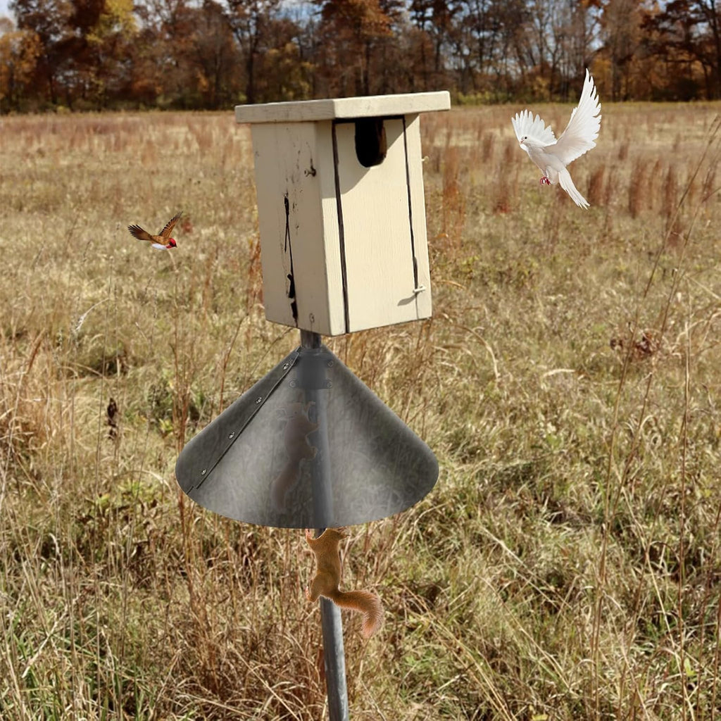 Squirrel Baffle Accessory for Bird Feeder Pole, Pole Mounted Stopper for Birdhouse L399360