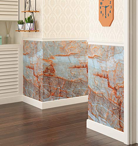 Teal Marble Peel and Stick Wallpaper for Countertops Z74998