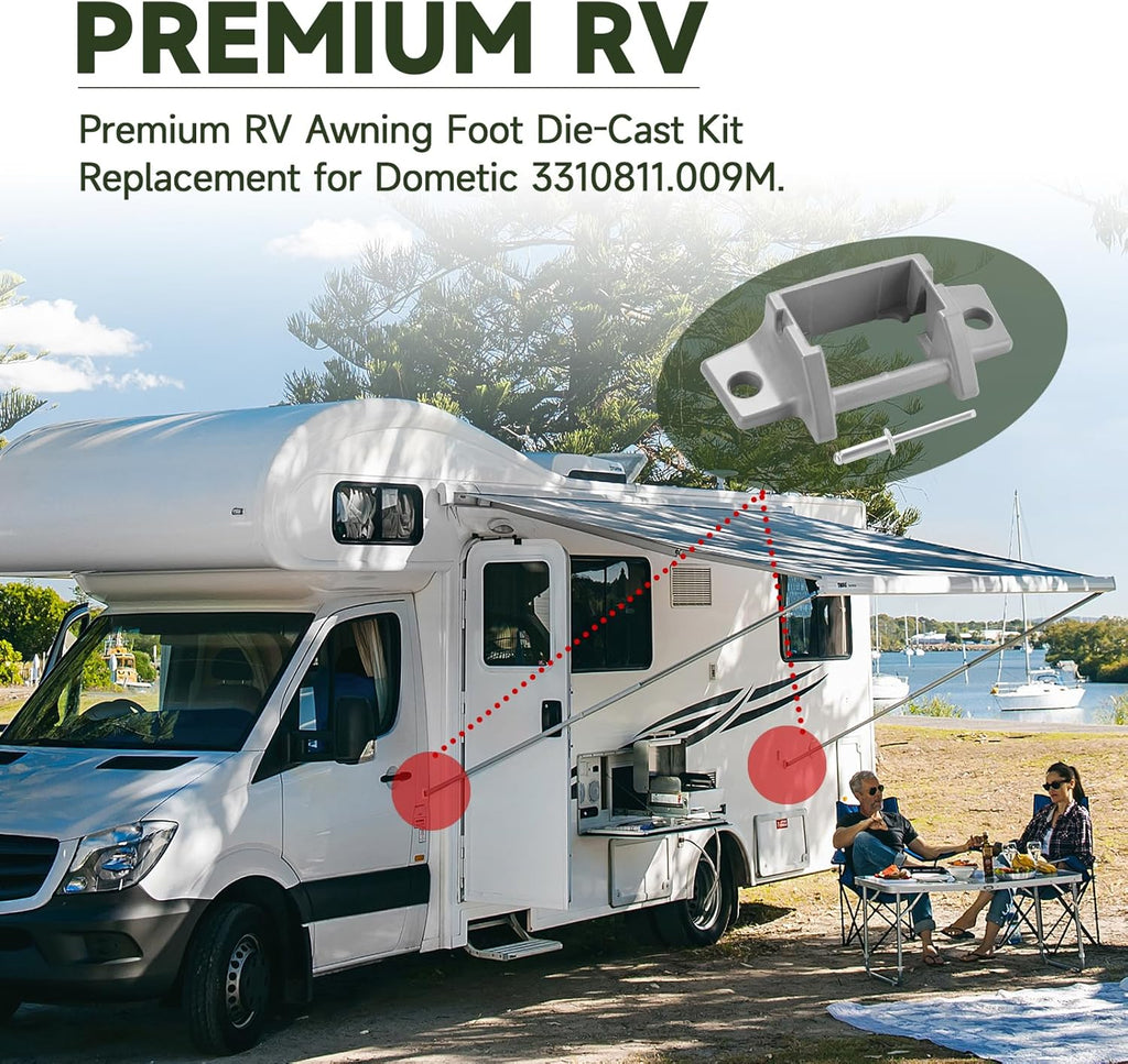 RV Awning Foot Replacement Die-cast Bottom Brackets Kit K682708