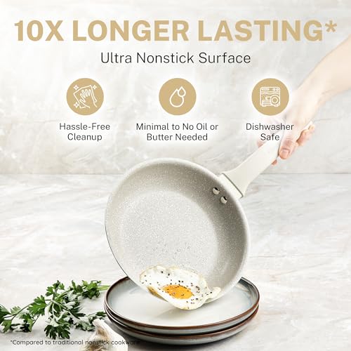 Non Stick Cookware Set, 20 Piece Kitchen Pots and Pans Q876
