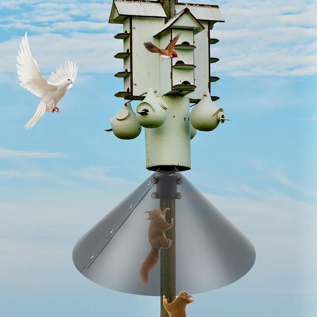 Squirrel Baffle Accessory for Bird Feeder Pole, Pole Mounted Stopper for Birdhouse L399360