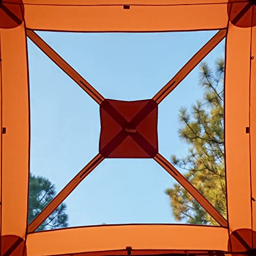 4 Person Instant Pop Up Cabin Tent, Weather Resistant Camping Hub Tent with Rain Fly and Carry Bag P83508