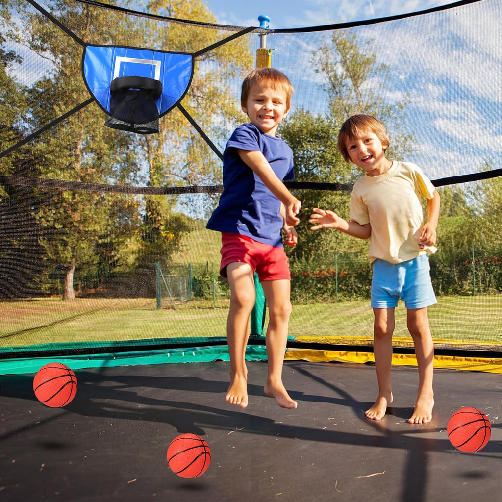 Trampoline Basketball Hoop Set with Mini Basketballs and Pump Q263