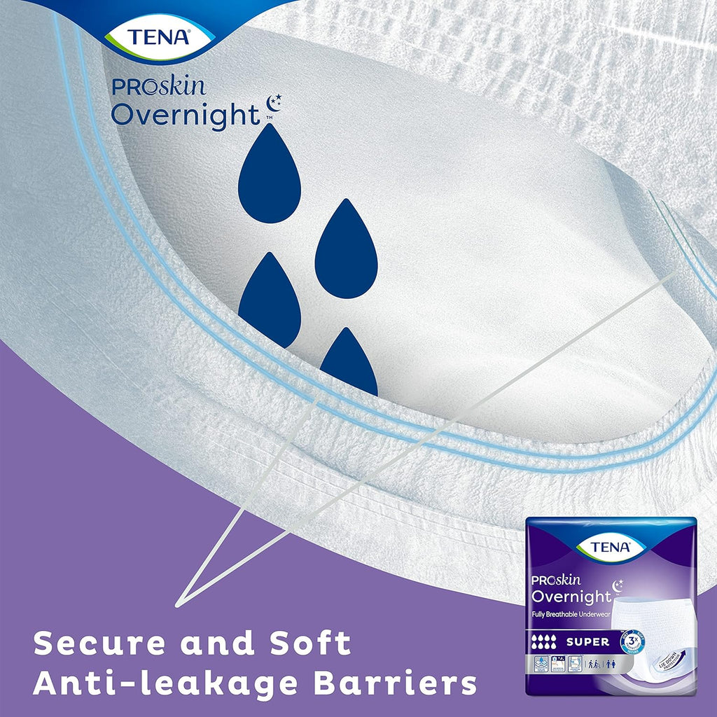 Overnight Super Protective Incontinence Underwear, Heavy Absorbency, Unisex, Large, 14 Count T96702