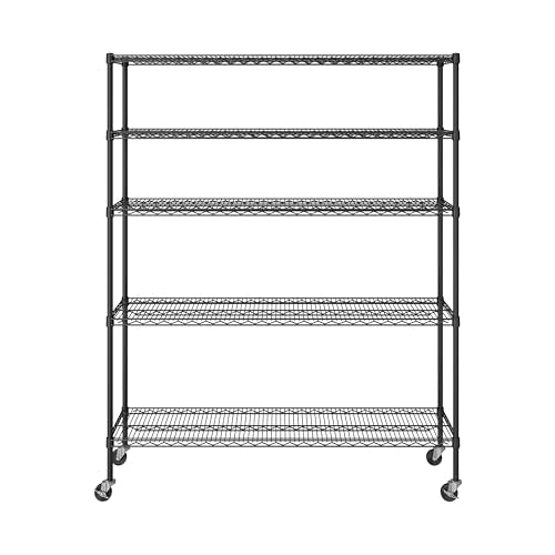 Heavy Duty Steel Wire Rack Storage Unit, 5-Tier Shelving, 36" W x 18" D W900