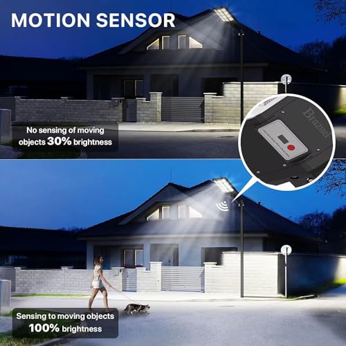 Solar Street Lights Outdoor Waterproof, 6500K LED, Motion Sensor R2774