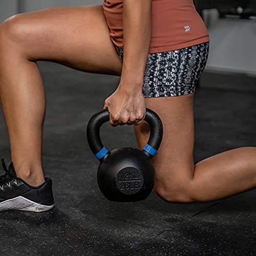 Cast Iron Kettlebell with Easy Grip Handle, Powder Coated H96455
