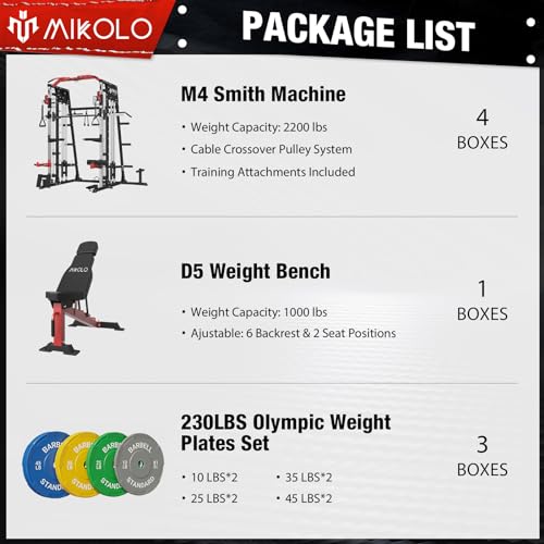 Smith Machine Squat Rack with Lat Pull-Down and Cable Crossover G8346