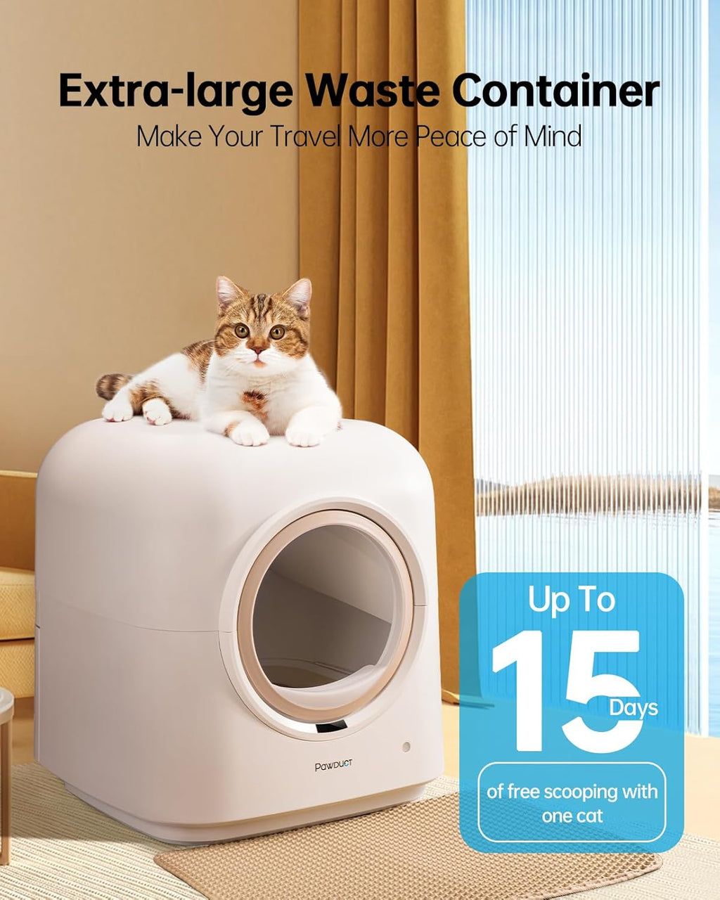 Automatic Self-Cleaning Cat Litter Box for Multiple Cats M580