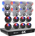 Swann 4K Security Camera System, 8 Channel 8 Cam, DVR with 2TB for 24/7 Home Surveillance, Indoor/Outdoor Wired 8MP Bullet Cameras, Color Night Vision, IP66,True Detect, Spotlights & Sirens