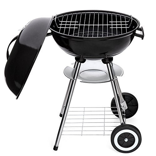 18-inch Portable Steel Charcoal BBQ Grill with Heat Control K4711