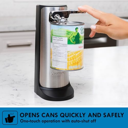 Electric Automatic Can Opener with Side-Cut Blade, Opens Regular and Pop-Top Cans J449034