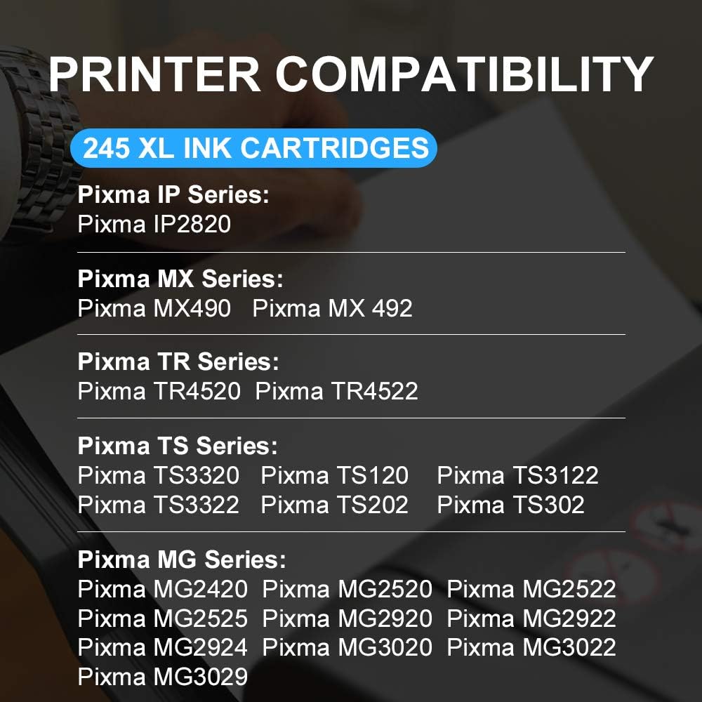 Remanufactured 245XL 246XL Ink Cartridge Combo Pack, 2 Black 1 Color K655
