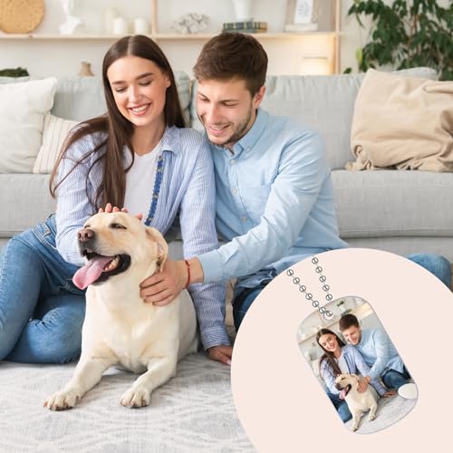 Personalized Fingerprint Dog Tag Pendant Necklace X5046