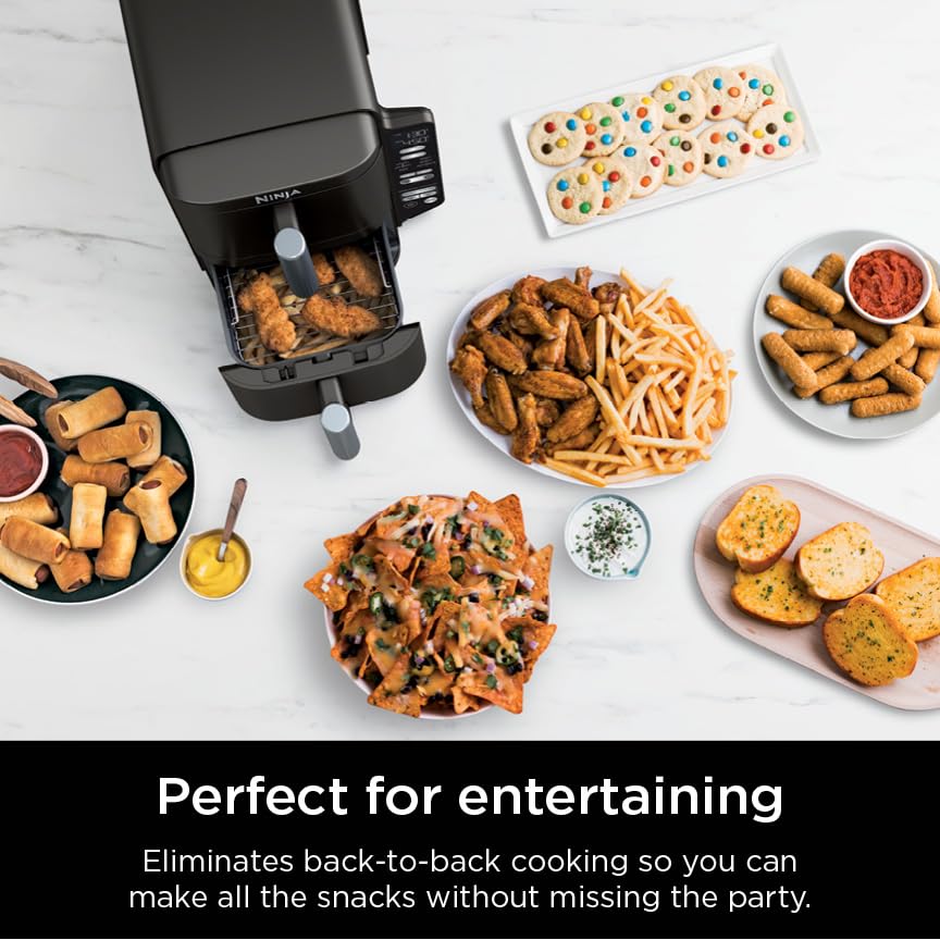 DoubleStack 2-Basket Air Fryer, 8 QT, 6-in-1, Black Z2104