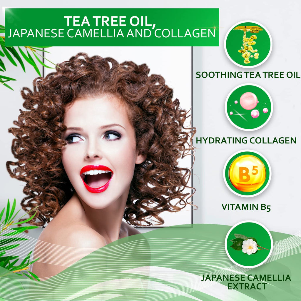Tea Tree Oil Shampoo and Conditioner Set for Dandruff and Itchy Scalp D89879