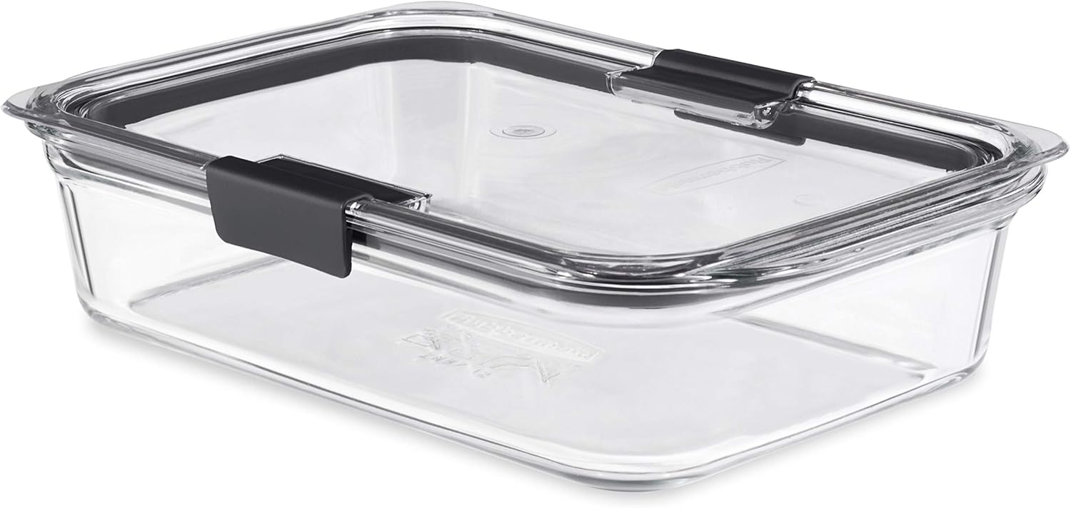 8-Piece Glass Food Storage Containers with Lids for Lunch and Meal Prep A378