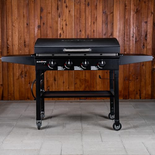 36 Inch Gas Griddle with Hood Cooking Station 4 Burner Flat Top Propane Outdoor U850620