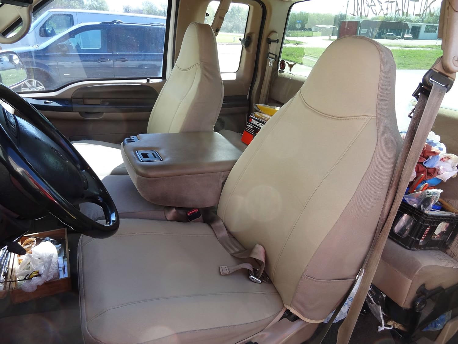 Seat Covers for 1999-2007 Ford F250-F550, Front 40/20/40 Split Bench, Camo A1813