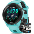 Garmin 010-02810-03 Forerunner 265S GPS Smartwatch Black/Amp Yellow Bundle with 2 YR CPS Enhanced Protection Pack