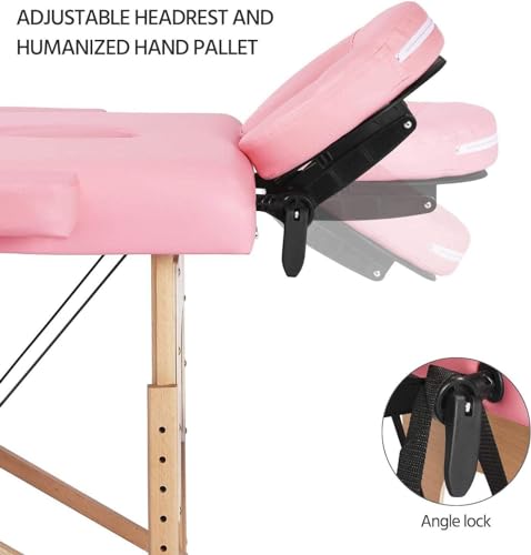 Portable Folding Massage Table 84" with Carry Case, Height Adjustable Salon Bed C324