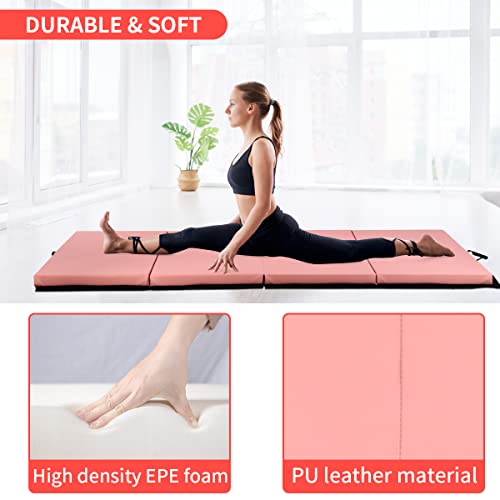 Gymnastics Mats 4x6x2 Inch Folding Tumbling Mat for Home Exercise O966