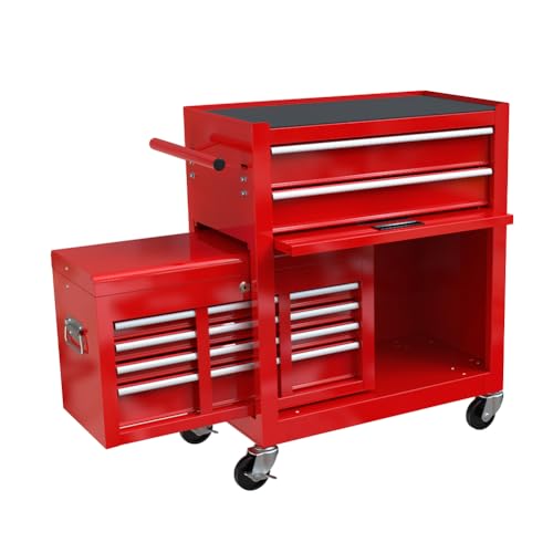 8 Drawer Rolling Tool Chest with Wheels, Lockable Tool Storage Cabinet T50167
