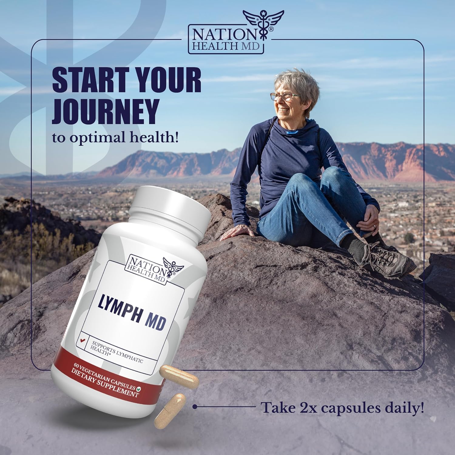 Lymphatic System Supplement with 9 Botanicals, 60 Capsules W16571