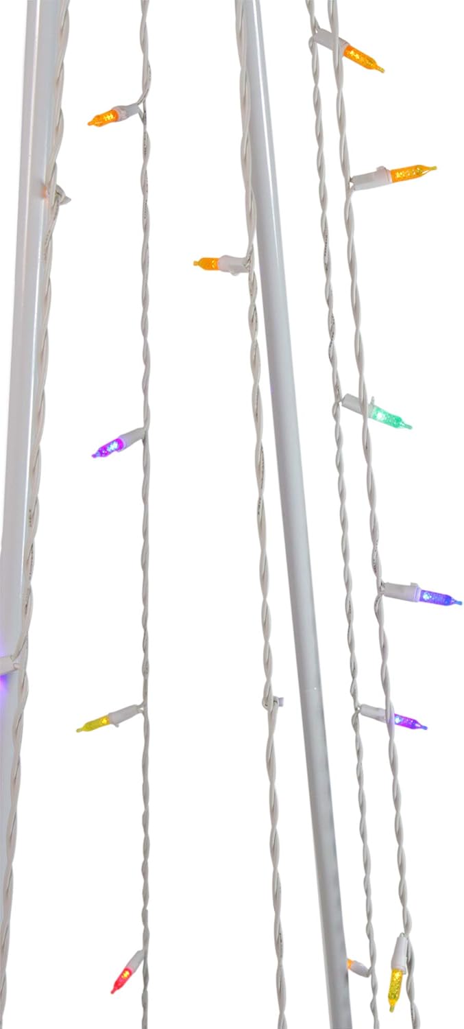 6' Multi-Color LED Lighted Cone Tree Outdoor Christmas Decoration D746168