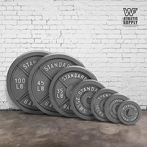 Olympic Weight Plates Set with 7 ft. Barbell for Strength Training U808