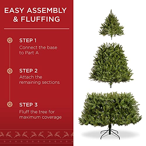 6ft Pre-Lit Douglas Fir Artificial Christmas Tree with 450 Warm White Lights T51460