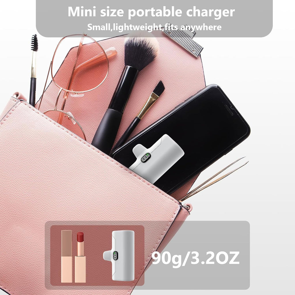 Mini Portable Charger 5000mAh Power Bank 20W USB C Fast Charging with LCD Display X431
