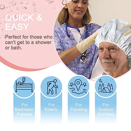 No Rinse Shampoo Caps for Elderly, 6-Pack R824
