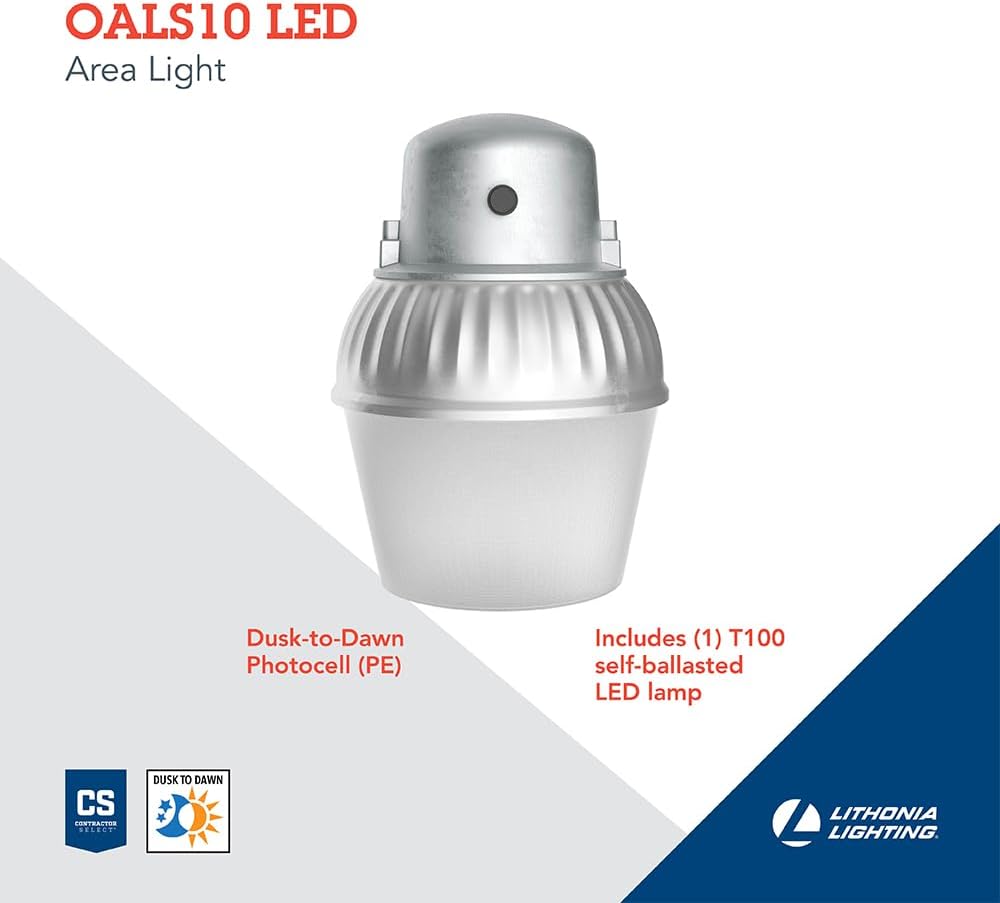 Outdoor LED Area Light with Photocell Dusk-to-Dawn G7037