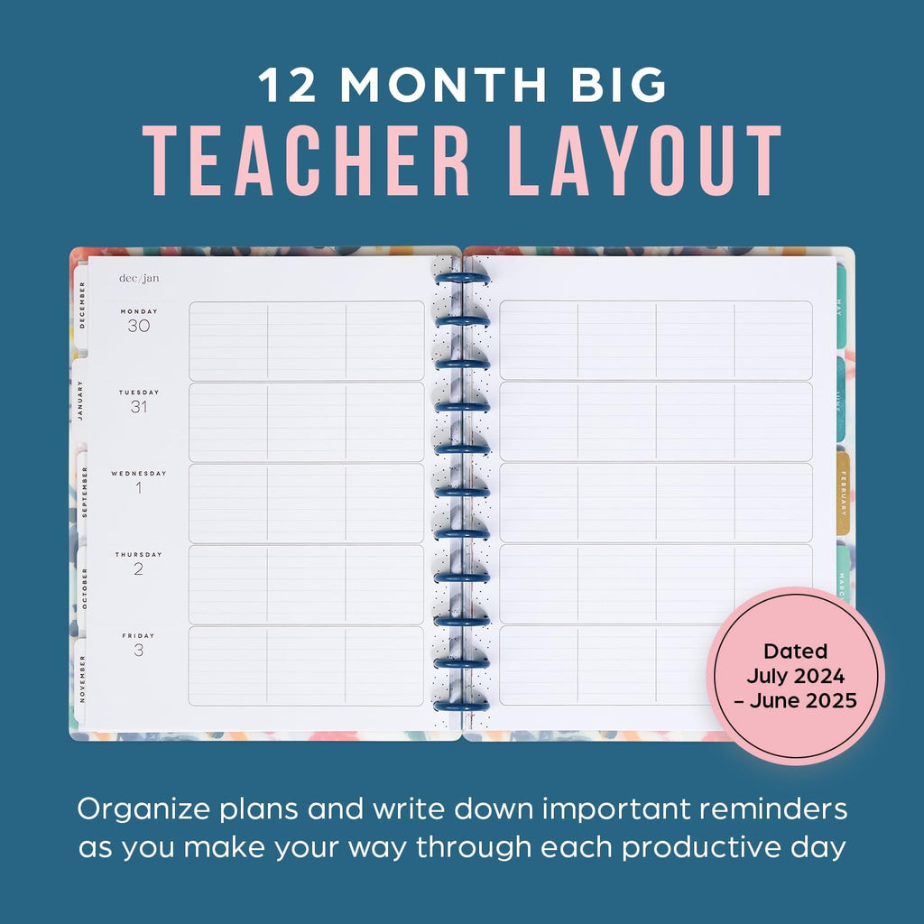 Disc-Bound 12-Month Academic Planner, Daily and Monthly, Big Size, 8.5" x 11" Y907