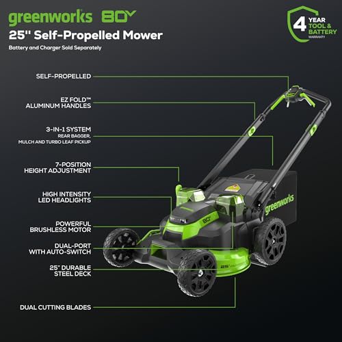 25" Brushless Cordless Self-Propelled Dual Blade Lawn Mower R179864