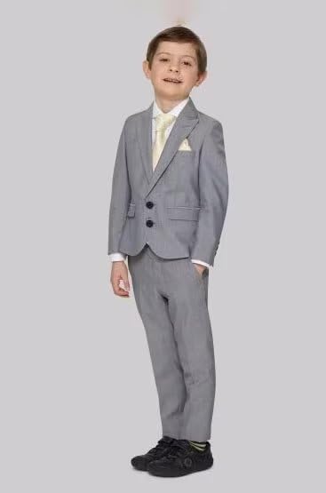 Boys Linen 2 Piece Suit Jacket and Pant for Beach Wedding G85826