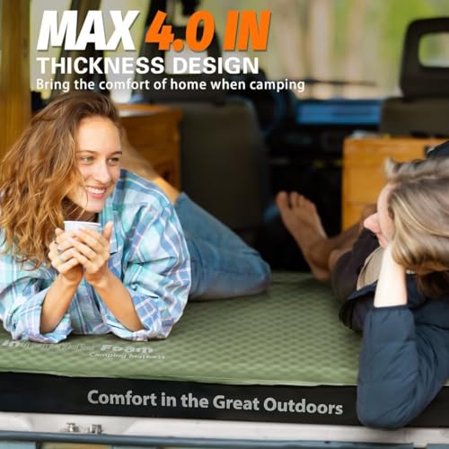 Ultra-Thick Self Inflating Sleeping Pad with Pump Sack for Camping, Travel, and Tent B9198