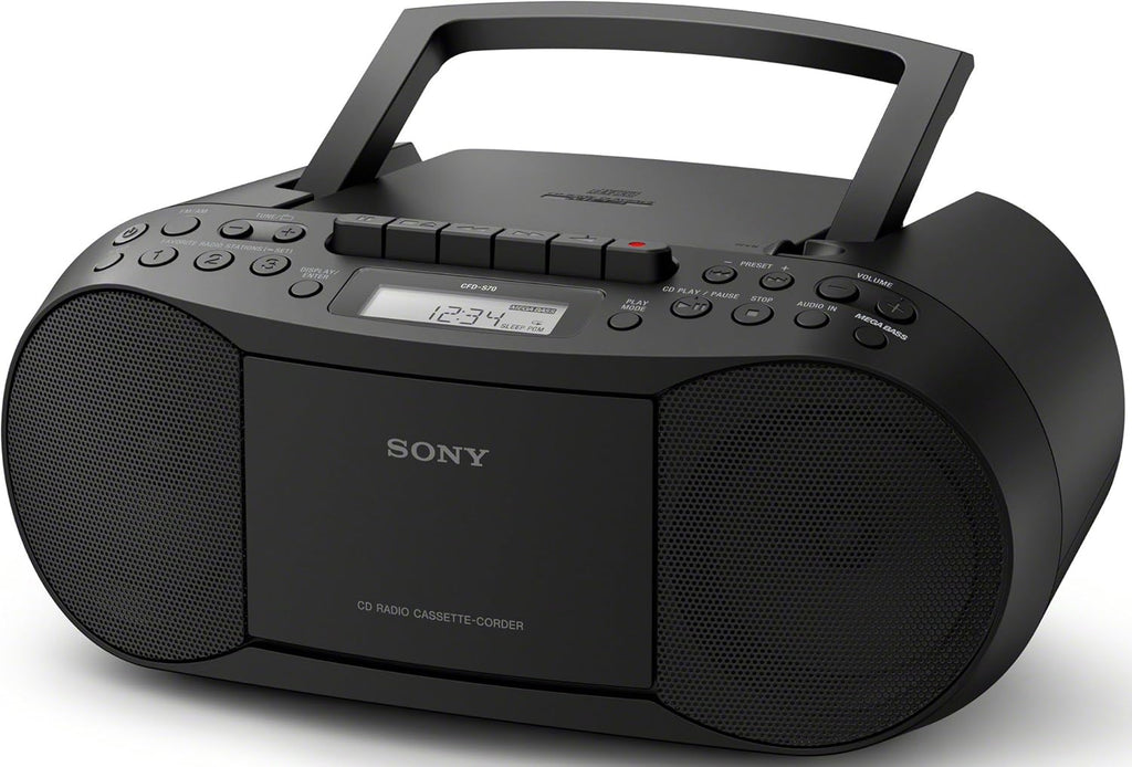 CD/MP3 Cassette Boombox with AUX, Black R141