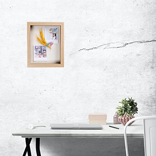 11" x 11" Dark Oak Wooden Shadow Box Frame with Tempered Glass and Felt Back I172