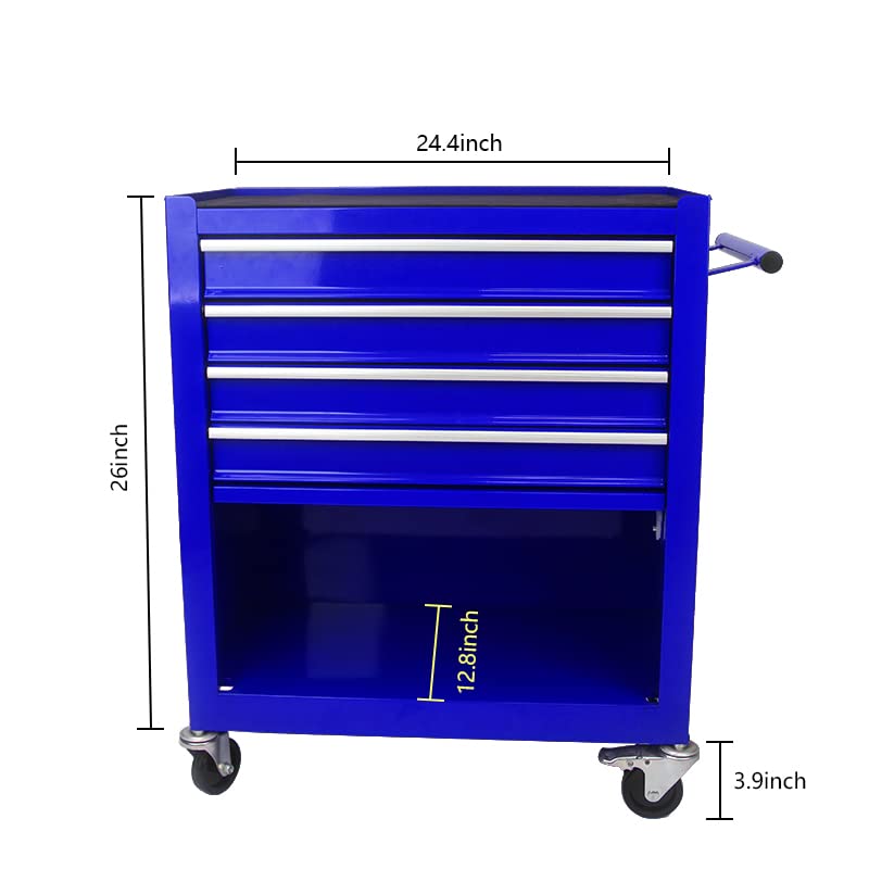 4-Drawer Metal Rolling Tool Chest with Cabinet L40246