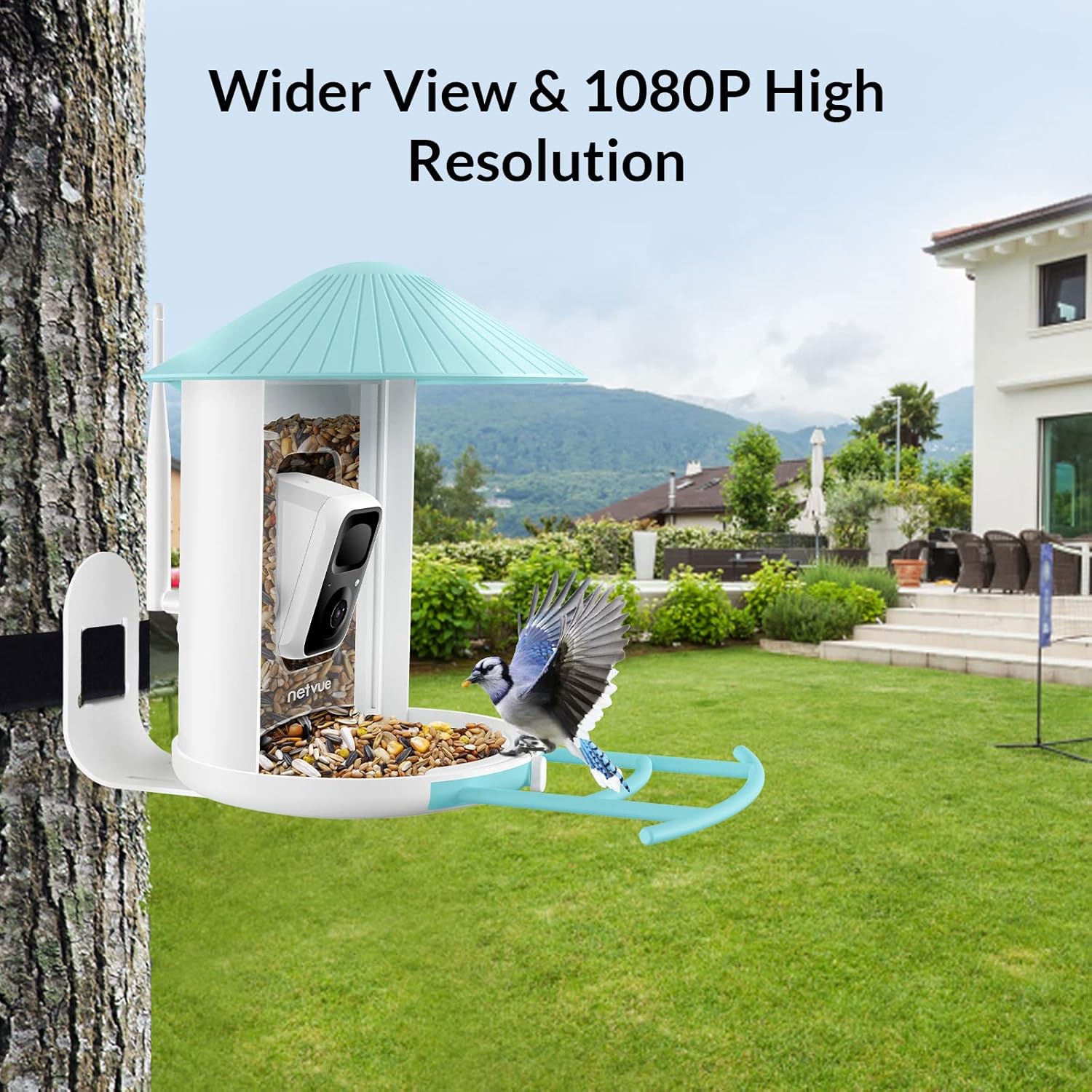 Bird Feeder Camera with Solar Power and Perch Extension S895940
