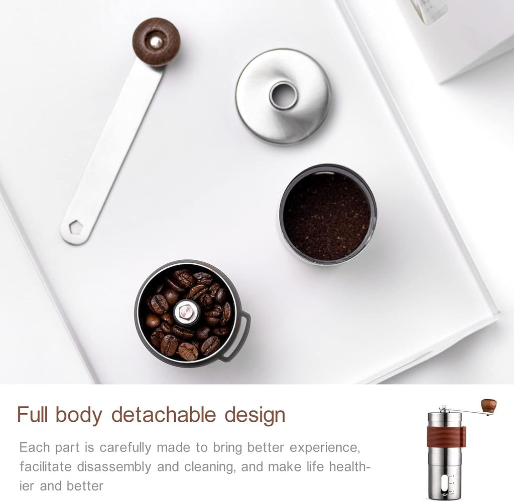 Manual Coffee Grinder, Portable, Adjustable, Stainless Steel X72848