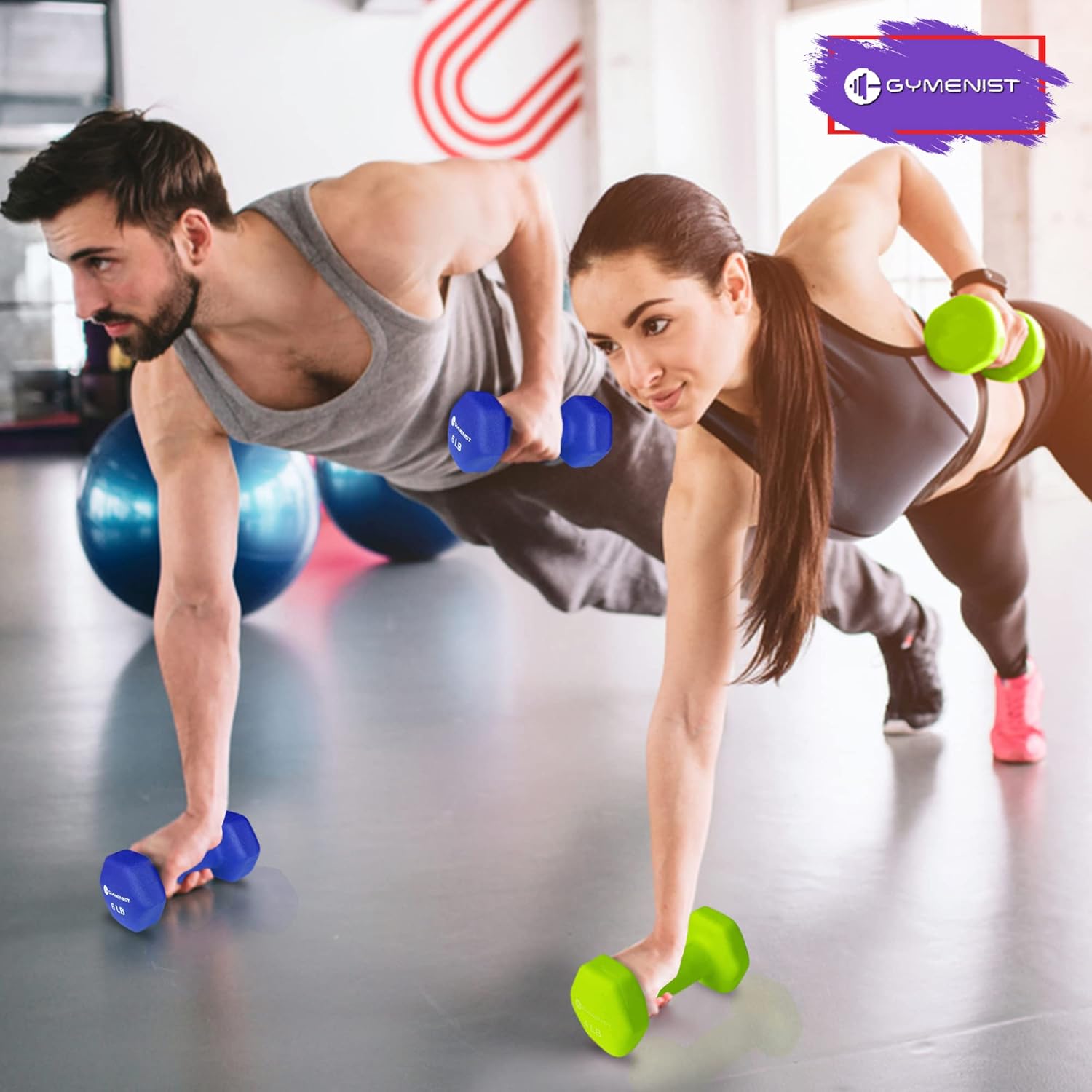 Pair of Dumbbells Set of 2 Soft Non Slip Grip Covered with Neoprene 12 LB L977241