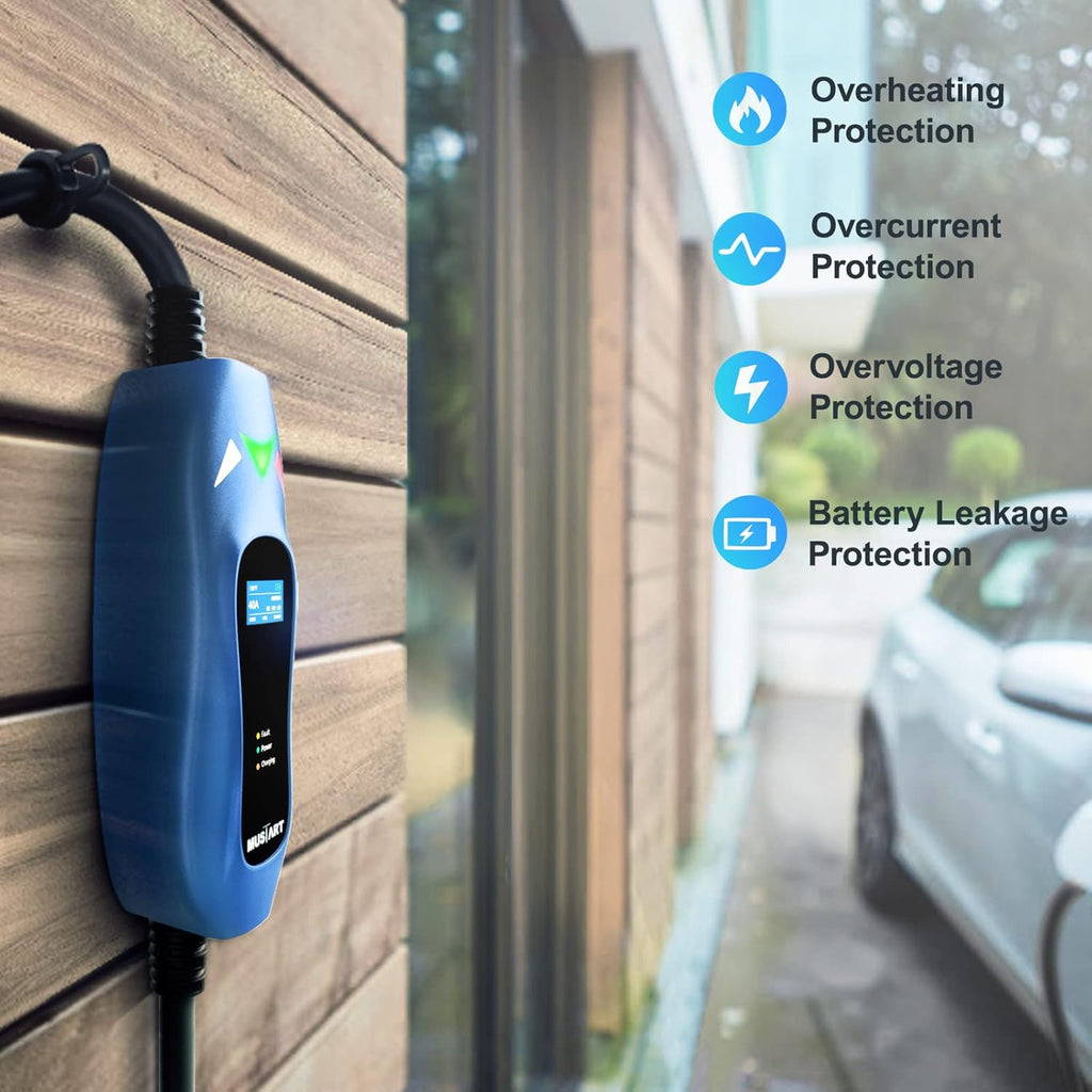 Portable EV Charger, 40 Amp, 240V, 25ft Cable T720